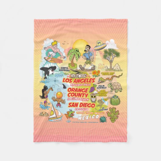 SoCal Paradise Fleecedecke (Vorderseite)