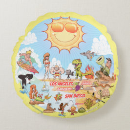 SoCal Poufs Rundkissen Rundes Kissen