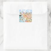 SoCal Quadratischer Aufkleber (Tasche)