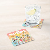 SoCal Rechteckiger Pappuntersetzer (Vor Ort)