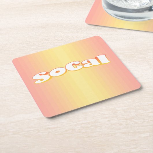 SoCal Rechteckiger Pappuntersetzer (angewinkelt)