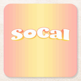 SoCal Rechteckiger Pappuntersetzer