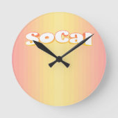 SoCal Runde Wanduhr (Vorderseite)