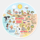 SoCal Runder Aufkleber (Vorderseite)