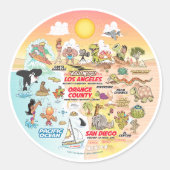 SoCal Runder Aufkleber (Vorderseite)