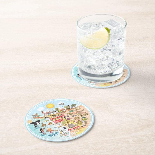 SoCal Runder Pappuntersetzer (Vor Ort)