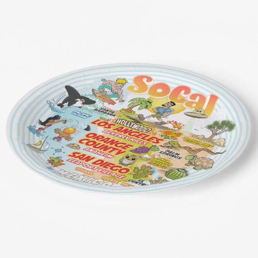 SoCal Seaport Pappteller (Schrägansicht)