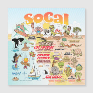 SoCal-Souvenir-Magnet Magnetkarte