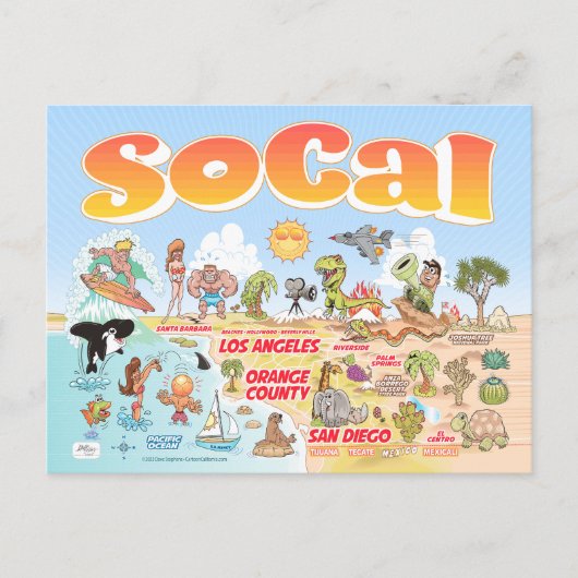 SoCal Souvenir Postcard Postkarte (Vorderseite)