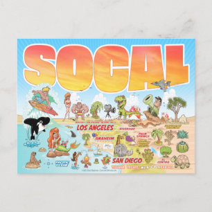 SoCal Souvenir Postcard Postkarte