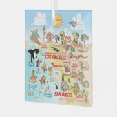 SoCal Square Ornament Aus Glas (Vorderseite links)