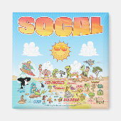 SoCal Sunny Cartoon Magnet (Vorne)