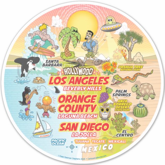 SoCal Sunset Aufkleber (Vorderseite)