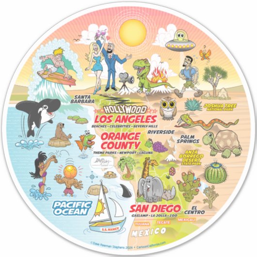 SoCal Sunset Aufkleber (Vorderseite)