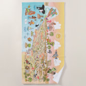 SoCal Sunset Beach Blanket Strandtuch (Vorderseite)