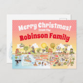 SoCal Sunset Custom Christmas Postkarte (Vorne/Hinten)