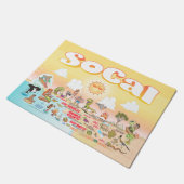 SoCal Sunset Fußmatte (Schrägansicht)