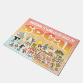 SoCal Sunset Fußmatte (Schrägansicht)