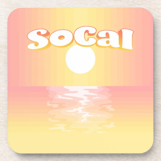 SoCal Sunset Getränkeuntersetzer (Vorderseite)
