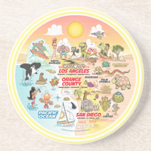 SoCal Sunset Getränkeuntersetzer