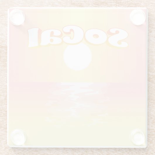 SoCal Sunset Glasuntersetzer (Rückseite)