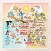 SoCal Sunset Glasuntersetzer (Vorderseite)