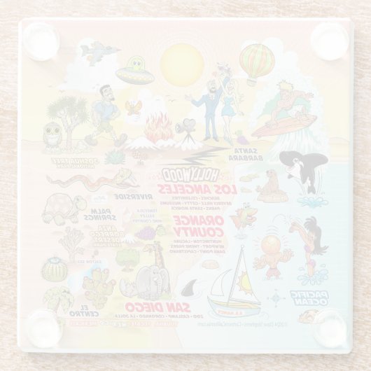 SoCal Sunset Glasuntersetzer (Rückseite)