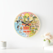 SoCal Sunset Große Wanduhr (Zuhause)