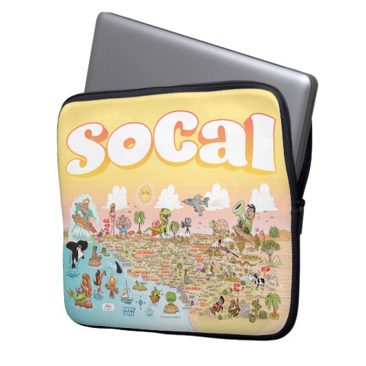 SoCal Sunset Laptopschutzhülle (Vorderseite Links)