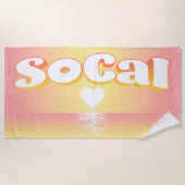 SoCal Sunset Liebe Beach Blanket Strandtuch (Vorderseite)