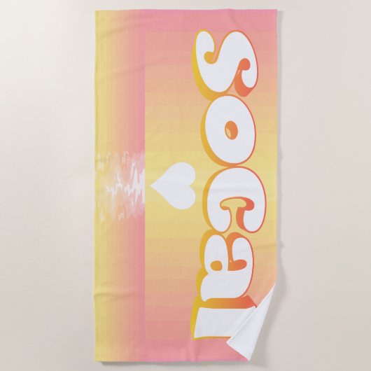 SoCal Sunset Liebe Beach Blanket Strandtuch (Vorderseite)