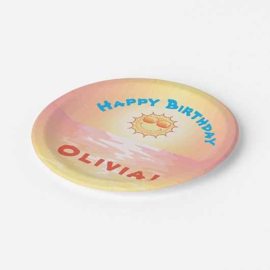 SoCal Sunset Pappteller (Schrägansicht)