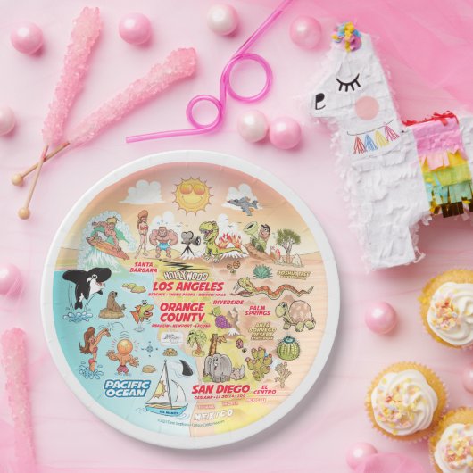 SoCal Sunset Plate Pappteller (Party)