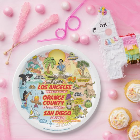 SoCal Sunset Plate Pappteller (Party)