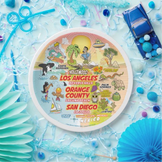 SoCal Sunset Plate Pappteller (Party)