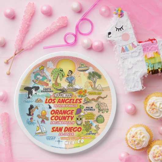 SoCal Sunset Plate Pappteller (Party)