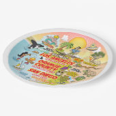 SoCal Sunset Plate Pappteller (Schrägansicht)