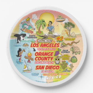 SoCal Sunset Plate Pappteller