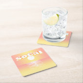 SoCal Sunset Rechteckiger Pappuntersetzer (Vor Ort)