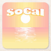SoCal Sunset Rechteckiger Pappuntersetzer (Vorderseite)