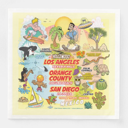 SoCal Sunset Serviette (Vorderseite)