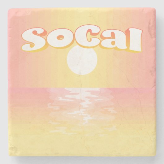 SoCal Sunset Steinuntersetzer (Vorderseite)