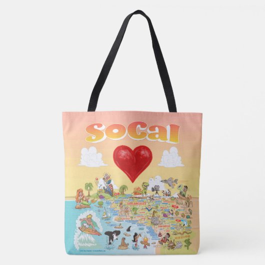 SoCal Sunset Tote Bag Tasche (Vorderseite)