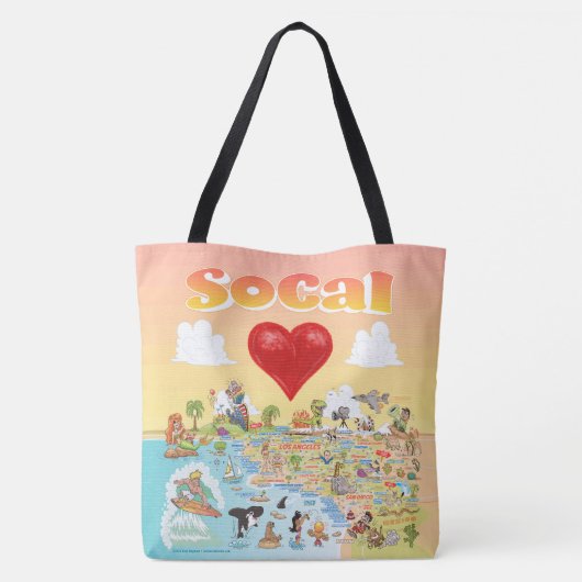 SoCal Sunset Tote Bag Tasche (Rückseite)