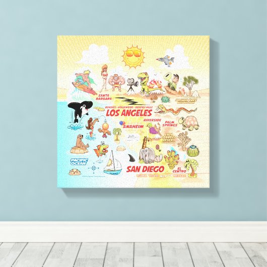 Socal Sunshine Leinwanddruck (Insitu (Holzboden))