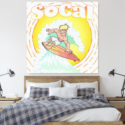 SoCal Surfer Leinwanddruck (Insitu (Schlafzimmer))