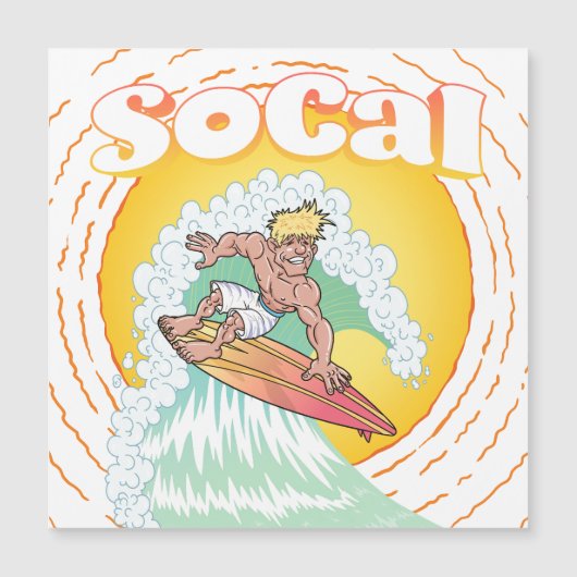 SoCal Surfer Magnetkarte (Vorderseite)