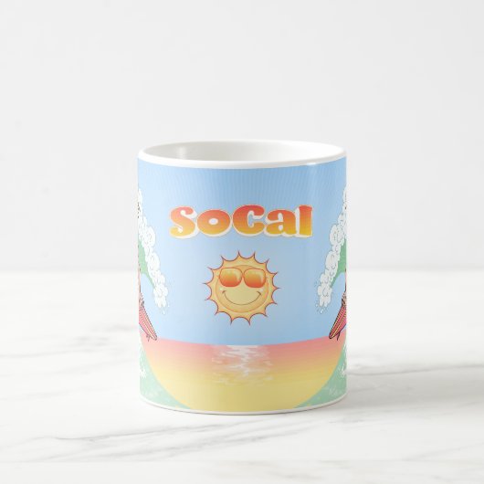 SoCal Surfer mit Sun Kaffeetasse (Mittel)