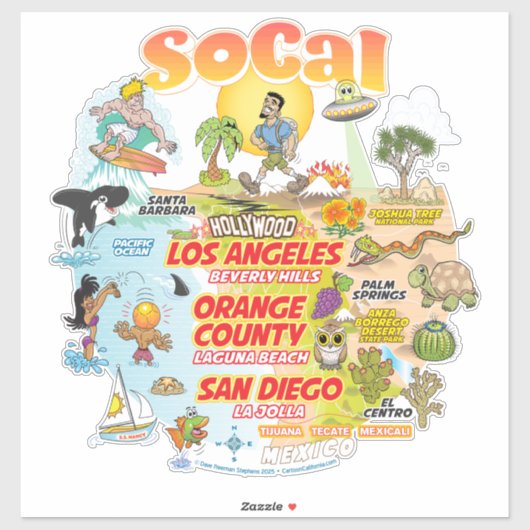 SoCal Vinyl-Aufkleber nach Maß Aufkleber (Blatt)