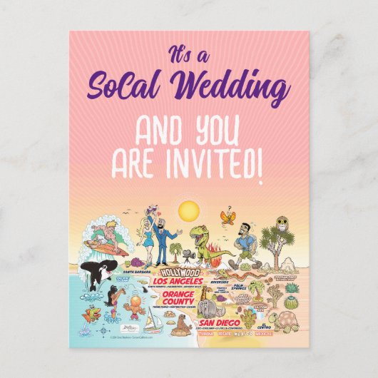 SoCal Wedding Einladung (Vorderseite)